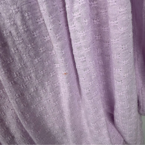 Sz M Free People $88 MSRP Lilac Boho Begonia Embroidered Top - Picture 10 of 10